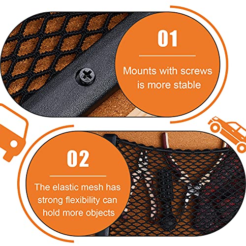Frienda 4 Pcs Bungee Net Pocket Framed Mesh Car Boat RV,12 X 8 Inch - size: 12 x 8 Inch