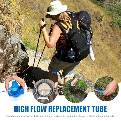 Homesweet Replacement Tube Set with Cleaning Brush Kit 98CM Long Water Hose for Hydration Pack