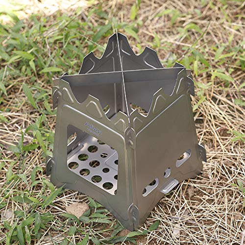 Lightweight Portable backpack stoves for hiking Titanium Wood Stove - Ultralight and Compact Stove for Backpacking, Camping, and Survival-for Wood Burning Camping solo stove - style: backpacking stove