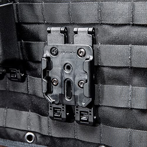 3" Molle-Lok (Pair with Mounting Hardware) - MOLLE Attachment Clip for Vests, Backpacks, Holsters, Mag Pouches, TASER, and More - Molle-Lok 3 inch by Blade-Tech Holsters