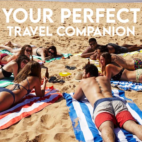 Dock & Bay Beach Towel - Quick Dry, Sand Free - Compact, Lightweight - 100% Recycled - Includes Bag - Cabana - Cancun Green - Large (160x90cm, 63x35) - color: Cabana - Cancun Green, size: Large (160x90cm, 63x35")