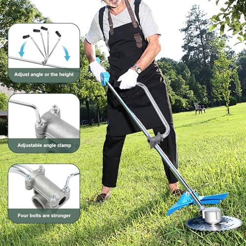 Weed Eater Handle Extension - Aluminum Ergonomic Weed Eater Attachments | Trimmer Grip, Weedeater Handle with Bracket Clamp for Lawn Care Landscaping Yard Trimming Accessories, Silver - color: Silver-1Pc