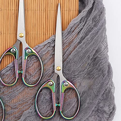 6.3" All Stainless Steel Office Scissors,Ultra Sharp Blade Shears,Sturdy Sharp Scissor for Office Home School Sewing Fabric Craft Supplies Multipurpose Scissors Colorful - color: Colorful, size: 6.3"
