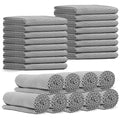24 Pack Cooling Towels Bulk for Neck and Face 40"x12" Ice Cooling Sweat Rags Microfiber Soft Breathable Soft Chilly Towel for Yoga Golf Sport Running - color: Light Gray