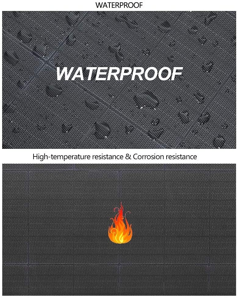 50W Flexible Solar Panel, 33x14 in | Full Black,Waterproof, Lightweight, 25.8% Highest Efficiency Back Contact Solar Cell, For RV, Tent, Van - size: 50W/32.3in x 14.3in